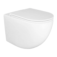 Унитаз Azario Grado AZ-2141D-UQ1 приставной, безободковый, слив "Торнадо", с сиденьем микролифт, 57х36.5х41 см, белый