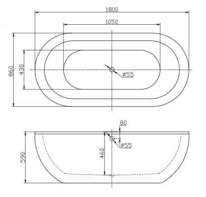 акриловая ванна belbagno bb13 180x86 белая акриловая ванна belbagno bb13 180x86 белая