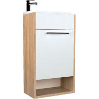 Тумба с раковиной 1MarKa Lira 40П L У85918 подвесная Дуб сонома Белый глянцевый Тумба с раковиной 1MarKa Lira 40П L У85918 подвесная Дуб сонома Белый глянцевый