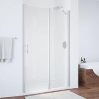 Дверь для душевой кабины в нишу Vegas Glass EP-F-1 100 07 01 профиль матовый хром, стекло прозрачное
