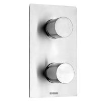 Смеситель для душа Bossini Inox INZ042.075, встраиваемый, с девиаторм 1/2/3/4/5, цвет: сталь брашированная