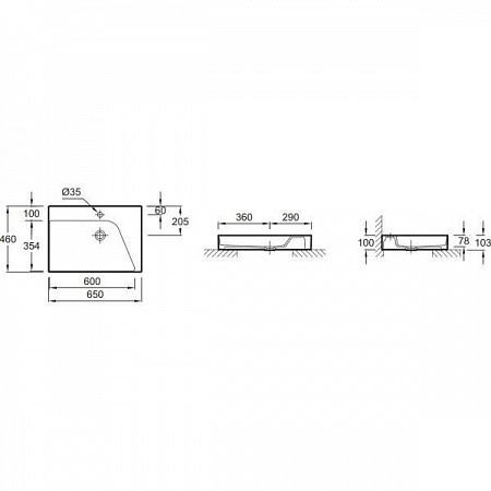 накладная раковина в ванную jacob delafon rythmik pure evn112-00