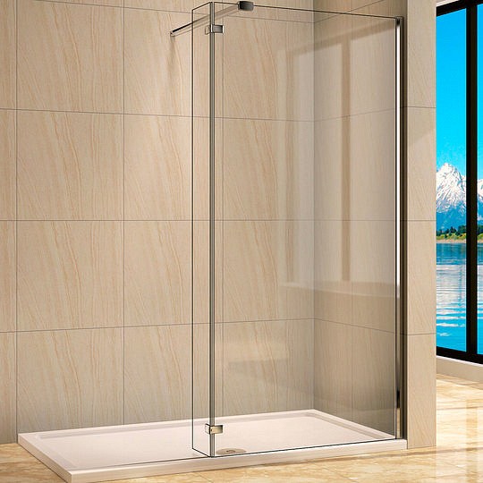 Душевая перегородка WeltWasser WW400 Walk-In 80G+30G профиль хром, стекло прозрачное