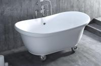 Ванна из искусственного камня Salini Alba 101311G/M, 172х89 см, из материала Sapirit, глянцевая или матовая белая