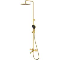 Душевая система Whitecross Y brushed gold Y1234TOPGLB с термостатом Брашированное золото
