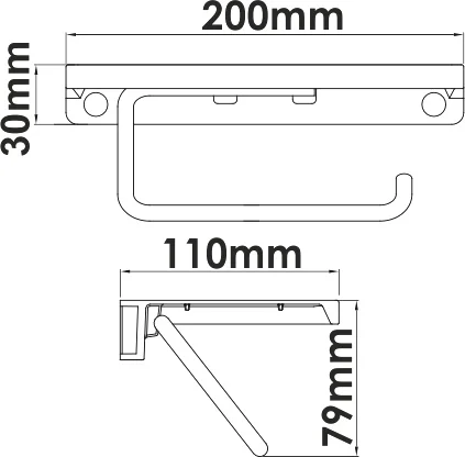 Держатель туалетной бумаги Wasserkraft K-1425 с полкой для телефона Держатель туалетной бумаги Wasserkraft K-1425 с полкой для телефона