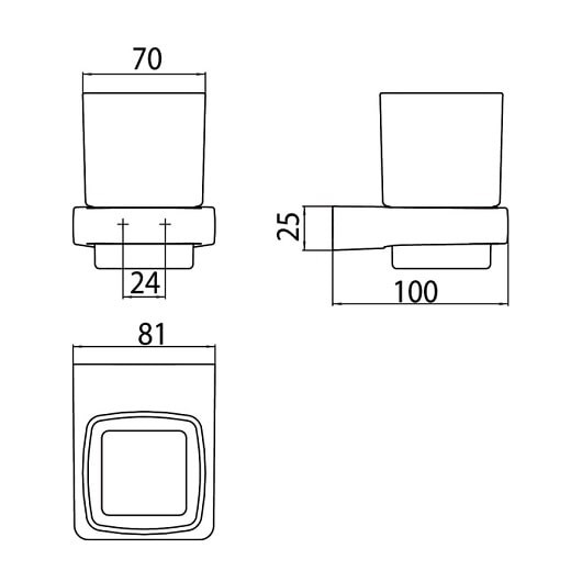 Стакан для зубных щеток Emco Trend 0220 001 00 Хром