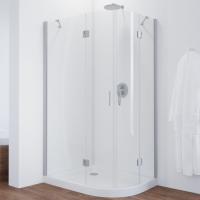 Душевой уголок Vegas Glass AFS-F 100*90 07 01 профиль матовый хром, стекло прозрачное