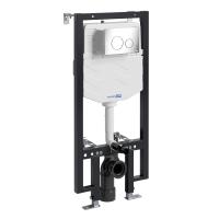 Система инсталляции для унитазов WasserKraft Vils 56TLT.010.ME.CH02 с панель смыва, цвет хром