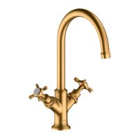 Смеситель Axor Montreux для раковины 210, на 1 отв., цвет: шлифованное золото