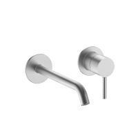 Fantini Fantini Nostromo Смеситель для раковины, настенный, цвет: матовая натуральная сталь