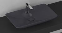 Раковина Isvea SistemaY Clear 10SY50065SV-2C накладная, 64.4x39.5 см, антрацит матовый