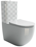 Чаша напольного унитаза Ceramicanova Mia CN1801-B безободковый, с сиденьем микролифт, белая