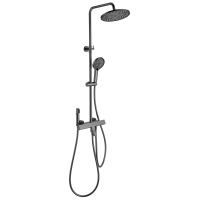 Душевая система Wonzon & Woghand The One WW-B3094-BGG 255 мм, с термостатом, темный графит матовый