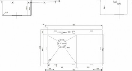 кухонная мойка seaman eco marino smv-780r с клапан-автоматом