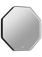 Зеркало в ванную с подсветкой Esbano ES-3311XD 80x80 см для ванной комнаты восьмигранное, со встроенной LED подсветкой с регулировкой цветовой температуры, с подогревом полотна (антизапотеванием), с сенсорным выключателем
