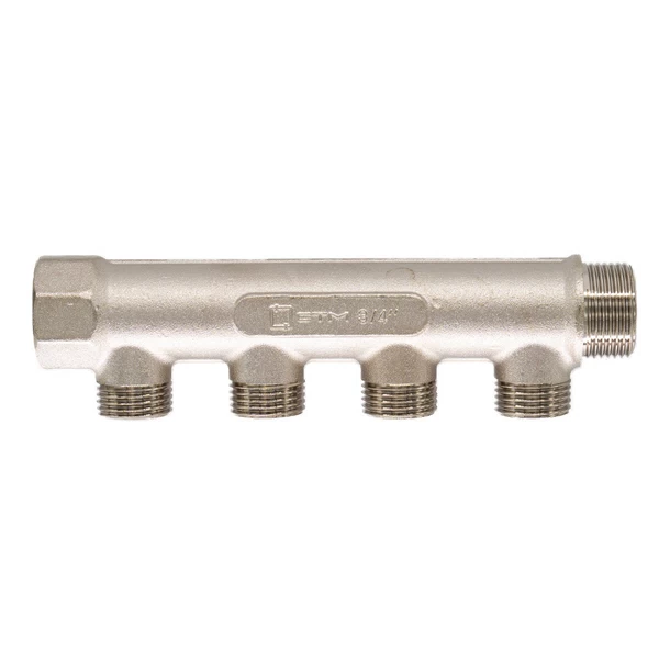 коллектор стм 3/4 вр(г) х 4 выхода 1/2 нр(ш) х 3/4 нр(ш) (c4mm3412)