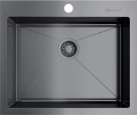 Мойка кухонная Omoikiri Akisame 59-GM 4973096 вороненая сталь