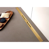 Душевой трап (лоток) Berges Simpel 092011 60 см, с решеткой, перфорированный, золотой