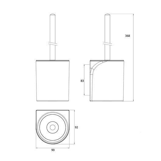 Ёршик для унитаза Emco Flow 2715 139 00 белый