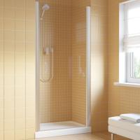 Дверь для душевой кабины в нишу Vegas Glass EPux 70 07 01 профиль матовый хром, стекло прозрачное