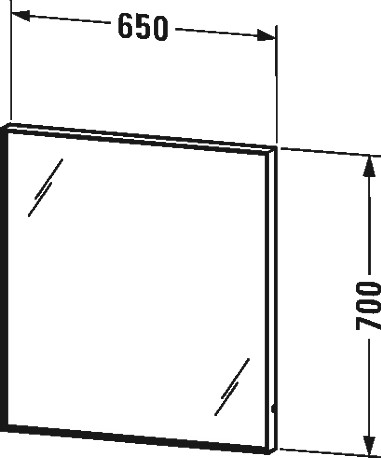 зеркало duravit l-cube 65