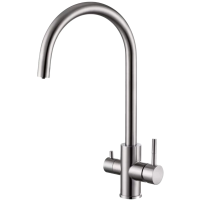 Смеситель для кухни Oliveeka OL-458022-BN с подключением к фильтру, никель матовый