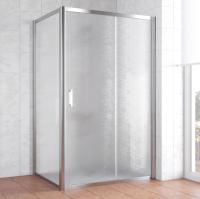 Душевой уголок Vegas Glass ZP+ZPV 130*70 08 02 профиль глянцевый хром, стекло шиншилла