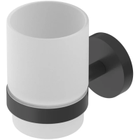 Стакан для зубных щеток Cezares Relax RELAX-TUMS-NOP настенный, черный матовый