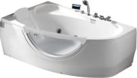 Акриловая ванна Gemy G9046 K L гидромассажная, 161х96 см, левосторонняя, цвет белый