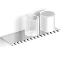 Полка Black&White Swan SN-8019 со стаканом и дозатором Хром