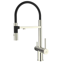 Смеситель Rose R958L для кухни с гибким изливом и подключением фильтра, цвет сатин