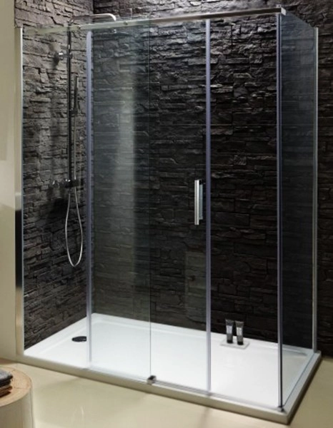 душевая стенка jacob delafon contra 100 e22ft100-ga профиль хром, стекло прозрачное