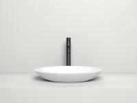 Накладная раковина в ванную Salini Callista 102 1101202SG/SM, 57,5 x 35 см, из материала Solix, глянцевая или матовая, белая