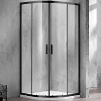 Душевой уголок Azario Milton 100×100 AZ-ND2142 1000 профиль черный, стекло прозрачное