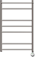 Полотенцесушитель Point Аврора PN10158PE электрический, с полкой, 50x80 см, хром