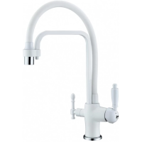 Смеситель для кухни ZorG Sanitary ZR 342-8 YF WHITE