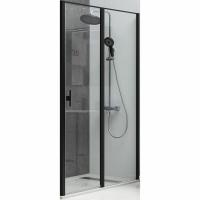 Душевая дверь Allen Brau Priority 100 3.31030.BBA профиль черный браш, стекло прозрачное