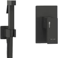 Гигиенический душ со смесителем WasserKRAFT A02041 черный матовый