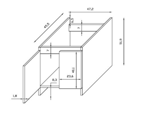 тумба под раковину galassia iside 9007 белый