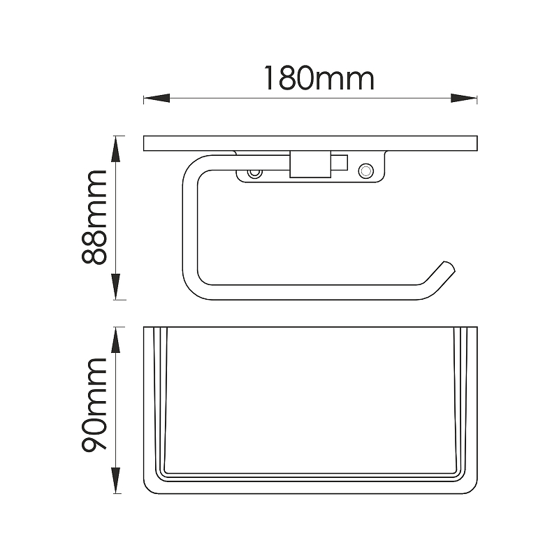 Держатель туалетной бумаги WasserKRAFT K-1625 с полкой Золото матовое Держатель туалетной бумаги WasserKRAFT K-1625 с полкой Золото матовое