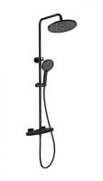 Душевая система с термостатом WONZON & WOGHAND NEO, черный матовый (WW-B3045-A-MB)