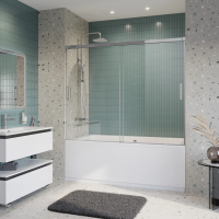 Шторка на ванну Cezares Tandem Soft 170 TANDEM-SOFT-VF-2-170/145-C-Cr-IV профиль Хром стекло прозрачное