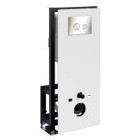 Система инсталляции для унитазов WasserKraft Glan 66TLT.010.ME.WH.BN01 с панелью смыва, цвет никель