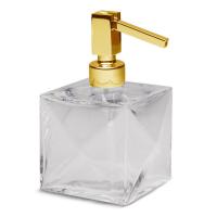 Дозатор для мыла настольный Bertocci Grimilde 119 9048 5050, прозрачный хрусталь/золото матовое