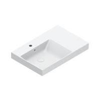 Раковина Catalano Zero 75x50 см чаша слева, с 1 отв., белый глянцевый