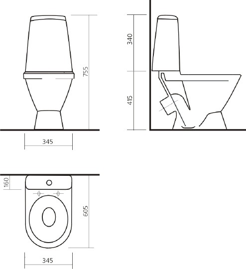 унитаз напольный sanita лада