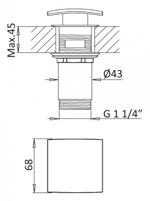 смеситель для накладной раковины cezares porta-lc-sr, цвет sunrise