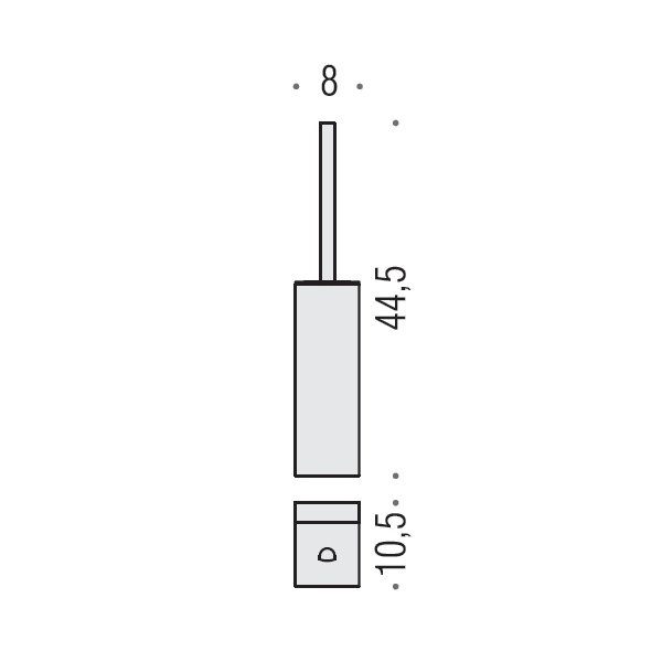 Ершик подвесной Colombo Lulu B6207.CR, цвет: хром