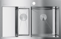 Мойка кухонная Omoikiri Akisame 78-2-IN-R нержавеющая сталь